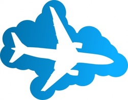 Transportation - Cloud Silhouet Transportation Plane Sky Airlines Airbus 