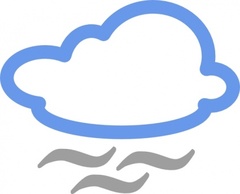 Cloudy Weather Symbols clip art