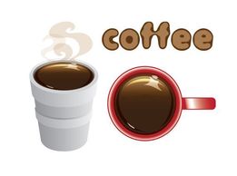 Food - Coffee in Styrofoam Cup and Mug 