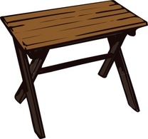 Collapsible Wooden Table clip art Preview