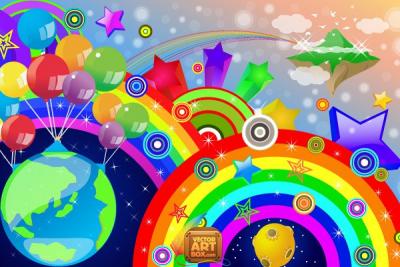Abstract - Colorful Rainbow Vector Background 