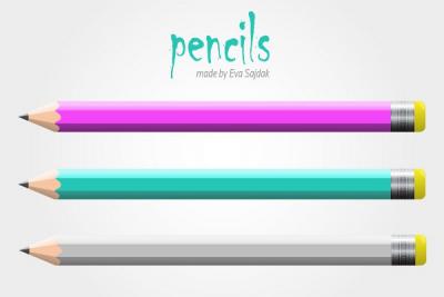 Colorful Vector Pencils Preview