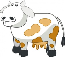 Colour Cows clip art
