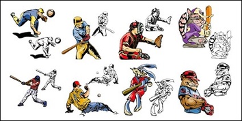 Comic style baseball