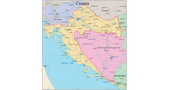 Croatia map free vector Preview