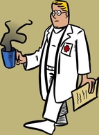 Cross Cup Doctor Person Cartoon Hot Health Coffee Medicine Walking Moself Medic Preview