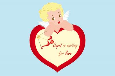 Cupid is Waiting Vector Preview
