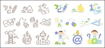 Cute icon series vector material-2