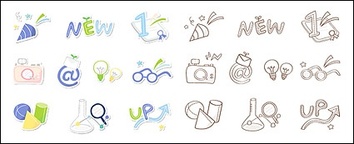 Cute icon series vector material-5