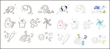 Cute icon series vector material-6
