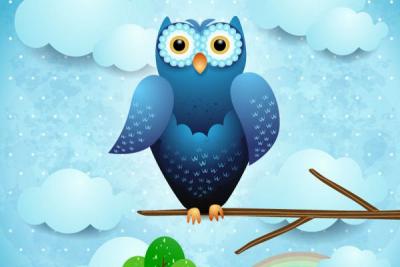 Cute Owl Vector Illustration