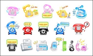 Technology - Cute phone icon vector material 