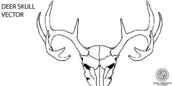Deer Skull Vector Preview