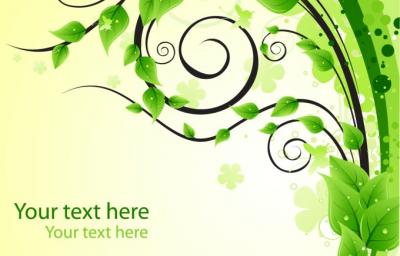 Design Element With Green Leaves Preview