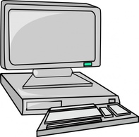 Technology - Desktop Computer clip art 
