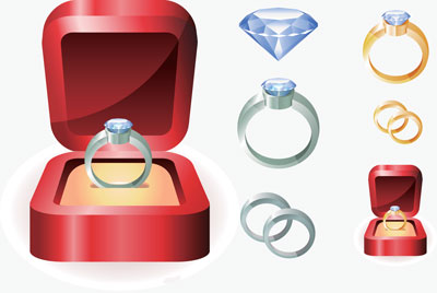 Diamond Rings Vector Preview