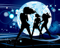 Discoball Girl Party illustration vector Preview