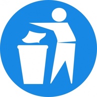 Signs & Symbols - Doctormo Put Rubbish In Bin Signs clip art 