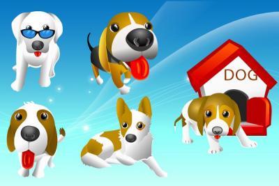Dogs & Puppies Vector Preview