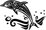 Dolphin Tattoo Style Free Vector
