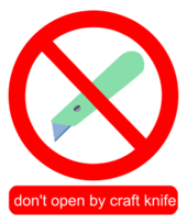 Don't open by craft knife Preview