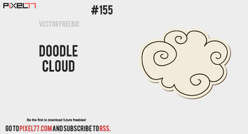 Doodle Cloud Vector - Free Vector of the Day #155