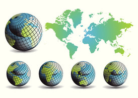 Earth Globe Vector. Preview