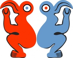 Animals - Eastern Island Bird Man clip art 