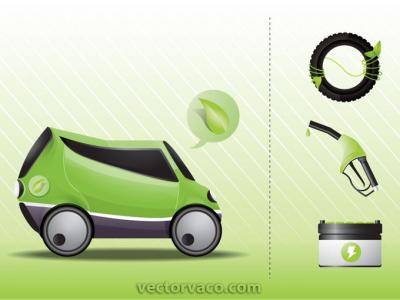 Eco Car Vector Preview
