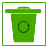 Eco Green Trash Icon