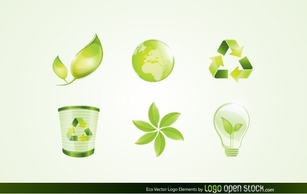 Eco Vector Logo Elements