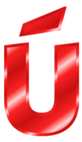 Effect Letters Alphabet red: Ú