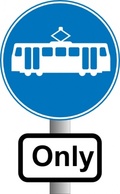Electric Metro Bus Road Sign Station clip art Preview