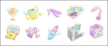 Electronic Products cute icon vector material Preview