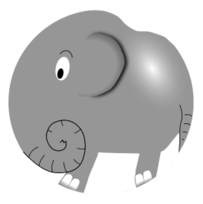 Cartoon - Elephant - Funny Little Cartoon 