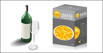 eps format, including jpg preview, keyword: Vector glasses, bottles, food packaging, packaging boxes, glasses, cups, ...