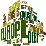 Europe Debt Vector Word Cloud