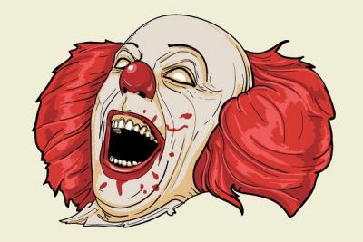 Evil Clown Vector Graphic Preview