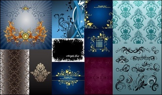 Patterns - Exquisite fashion pattern vector material package-3 