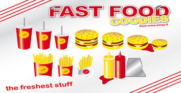 Fast food goodies free vector Preview