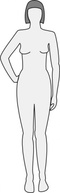 Human - Female Body Silhouette Front clip art 