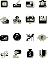 Finance, banking, economy icons