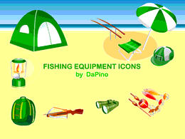 Fishing Equipment Icons Preview
