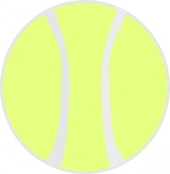 Flat Yellow Tennis Ball clip art Preview