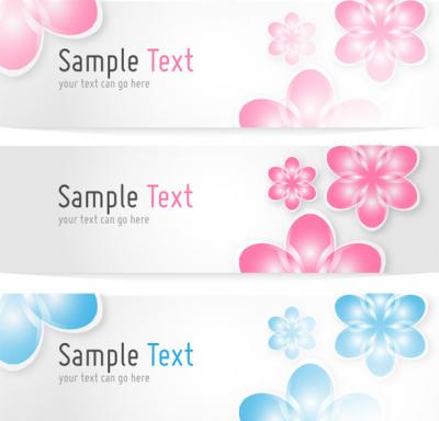 Floral Banners Vector Template Preview