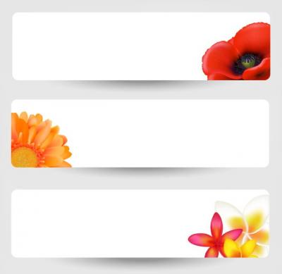 Flower Banners Vector Preview