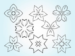 Elements - Flower Sketch Vectors 