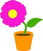 Flowers & Trees - Flowerandpot clip art 
