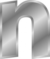 Business - Font Silver Effect Letter Letters Alphabet 