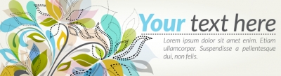 Foral Banner Vector Graphic Preview